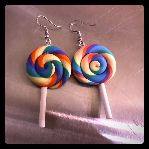 Jewelry - NWT - Colorful Lollipop on a stick Earrings